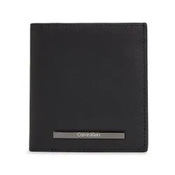 Большой мужской кошелек Calvin Klein Modern Bar Trifold 6Cc W/Coin Wallet K50K511836 Ck Black Saffiano BEH