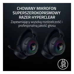 Słuchawki bezprzewodowe z mikrofonem Razer Kraken V4 Nauszne Czarny