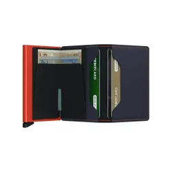 Portfel ochrona RFID Secrid Slimwallet Matte - nightblue / orange