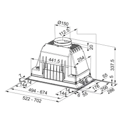 Okap Franke BOX FBI 705 PLUS Srebrny