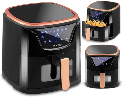Frytkownica beztłuszczowa Air Fryer BERDSEN BD-652 5l Czarno-złoty