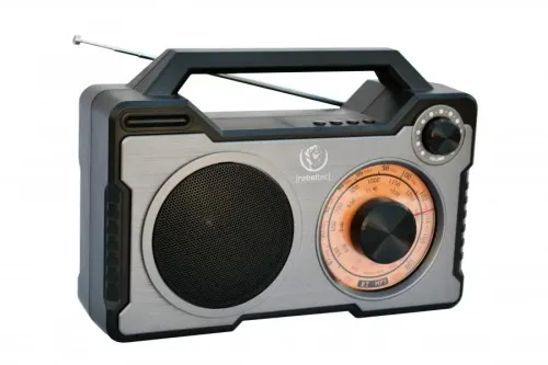 Głośnik Bluetooth Rebeltec RODOS 10W Radio FM Czarno-srebrny