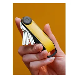 Skórzane etui organizer na klucze Orbitkey Hybrid Leather - solar yellow