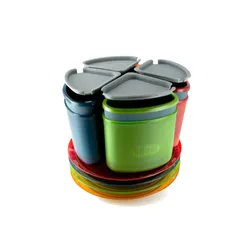 Naczynia turystyczne GSI Infinity 4 Person Compact Tableset - multicolor