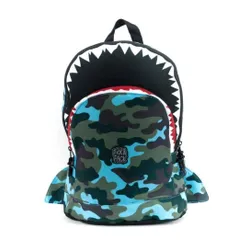 Школьный рюкзак Pick &amp; Pack Shark Shape M-camo Light blue