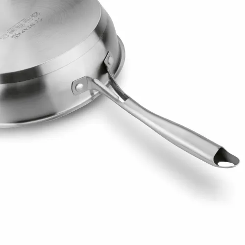 Patelnia na indukcję nierdzewna z pokrywką Starke Pro Varese 24 cm