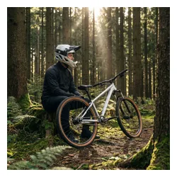 Kask rowerowy ATTABO State 1.0 full face srebrny