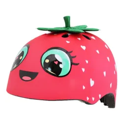 Kask rowerowy RASKULLZ Strawbaby Czerwony dla Dzieci (rozmiar XS)