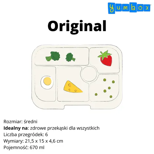 Öğle Yemeği Kutusu / iş için kahvaltı kutusu Yumbox Original - Neptune blue