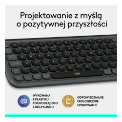 Klawiatura membranowa Logitech POP Icon Keys Grafitowy