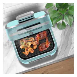 Air Fryer Frytkownica beztłuszczowa TURBOTRONIC TT-AG700 Turkusowy 5.5l cyfrowy panel sterowania