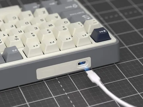 Klawiatura ROYAL KLUDGE R87 Pro Half Grey Brown Switch