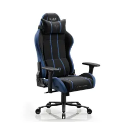 Fotel Diablo Chairs X-One 2.0 Kingl Night Blue Gamingowy do 160kg Tkanina Czarno-Niebieski