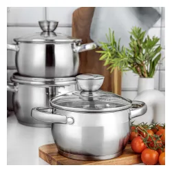 Garnek ze stali nierdzewnej z pokrywką FLORINA OLIVER 2,5 l