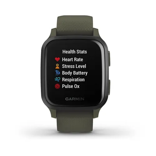 Смарт-часы Garmin Venu Sq Music - темно-зеленый с серым алюминиевым безелем (010-02426-13)