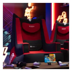 Fotel DIABLO CHAIRS X-Bager Czarno-Czerwony