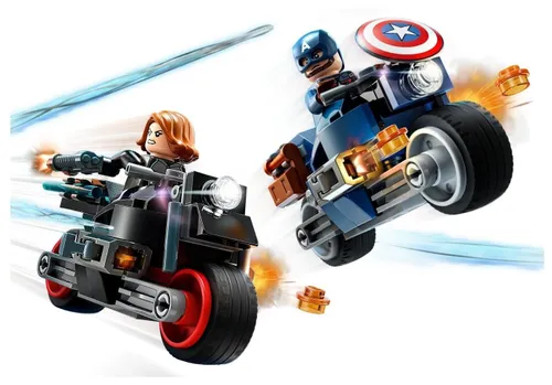 LEGO Super Heroes 76260 Motocykle Czarnej Wdowy i Kapitana Ameryki