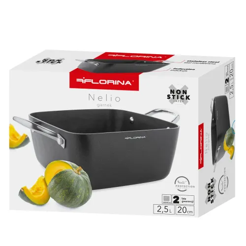 Garnek aluminiowy z pokrywką FLORINA NELIO 2,5 l