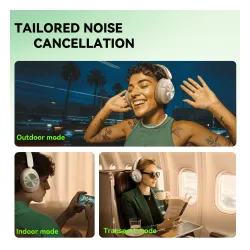 Słuchawki bezprzewodowe Oneodio Focus A6 ANC Nauszne Bluetooth 6.0 Beżowy