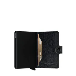 RFID Miniwallet Gizli Sebzeli Cep Cüzdanı-siyah / siyah