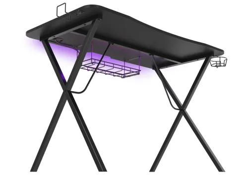 Biurko Genesis Holm 200 RGB 113cm Czarny