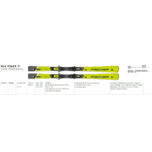 Narty Fischer RC4 Power Ti TPR + wiązania RS 10 PR