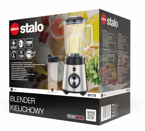Блендер Eldom стационарный BK7S Stalo 1 бутылка в комплекте