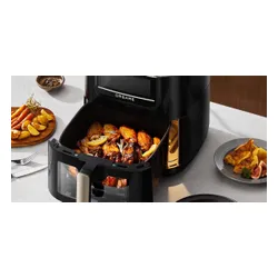 Air Fryer Frytkownica beztłuszczowa DREAME AF30 Czarny 7l z okienkiem do obserwacji postępów gotowania