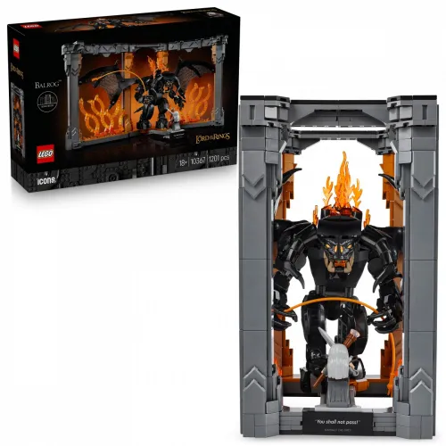 LEGO Klocki Icons 10367 Władca pierścieni: Book nook z Balrogiem