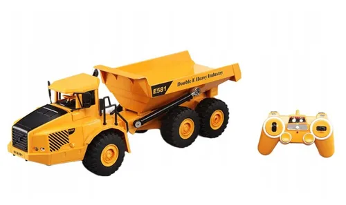 Zdalnie sterowany samochód COIL Auto RC pilot wywrotka ciężarówka VOLVO 1:16 żółta