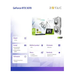 Karta graficzna RTX 3070 Twin Edge OC LHR 8GB White Edition GDDR6 256bit 3DP/HDM 