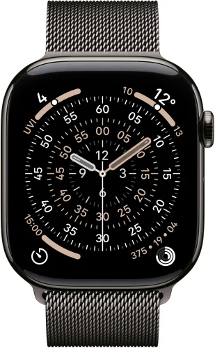 Apple Watch 11 GPS + Cellular 46mm koperta z tytanu (łupek) + bransoleta mediolańska rozmiar M/L (łupek)