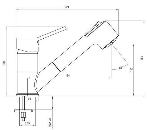 Bateria DEANTE Narcyz BDN 071M Chrom