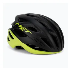 Kask rowerowy MET Estro Mips black/lime yellow metallic matt glossy