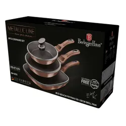 Zestaw patelni BERLINGER HAUS Metallic Line Rose Gold Edition BH/6195 (6 elementów)