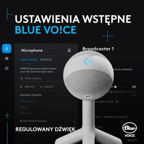 Mikrofon Logitech Yeti Orb Przewodowy Pojemnościowy Biały