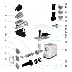 Yoer Öğütücü Elektrikli Öğütücü 6in1 + Öğütücü-YOER Grindo MG01S-ücretsiz nakliye