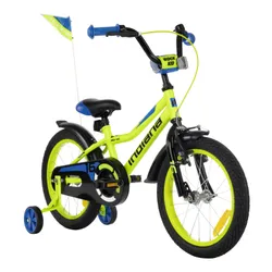 Rower dziecięcy INDIANA Rock Kid 16 cali dla chłopca Limonkowy 2024