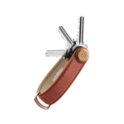 Etui organizer na klucze Orbitkey Waxed Canvas - brick red