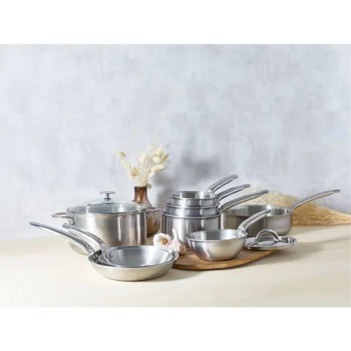 DE BUYER Alchimy Niski 24 cm - rondel ze stali nierdzewnej