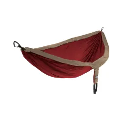 Hamak turystyczny ENO DoubleNest khaki/maroon