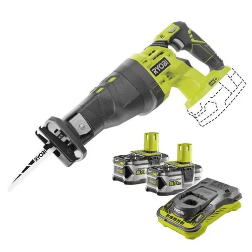 Piła szablasta RYOBI R18RS-0 + Akumulator RYOBI RC18150-250 5Ah 18V + Ładowarka