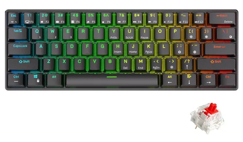 Klawiatura ROYAL KLUDGE RK61 RGB Red Switch Czarny