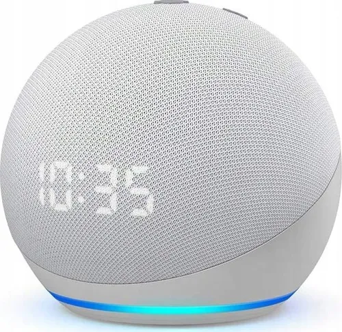 Glasier White Saatli Amazon Echo Dot 4 Hoparlörü (B07XJ8C8F7)