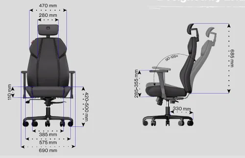 Fotel Endorfy Meta Gamingowy do 120kg Skóra ECO Tkanina Czarny