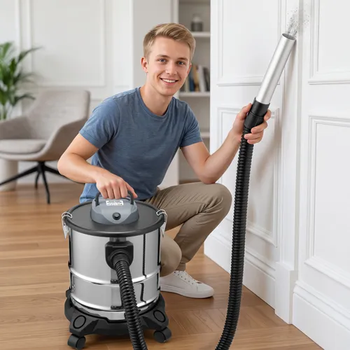 Przemysłowy odkurzacz kominkowy do pieca popiołu sadzy żaroodporny 20l 1200W