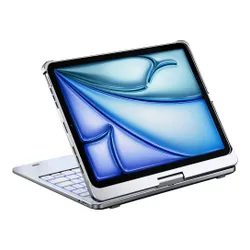 Etui na iPad Air 11 cali TYPECASE Flexbook Touch Srebrny Klawiatura