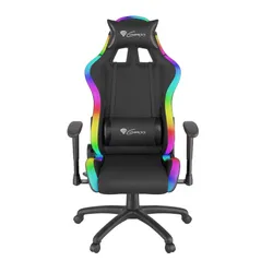 Fotel Genesis Trit 500 RGB Gamingowy do 120kg Skóra ECO Tkanina Czarny