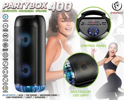 Głośnik Bluetooth Rebeltec PartyBox 400 20W Radio FM Czarny