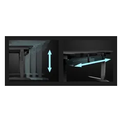 Biurko gamingowe narożne GENESIS Holm Modular 160 Czarny